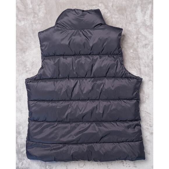 Old Navy Black Puffer Vest Full Zip Pockets Womens Size L - Picture 2 of 9